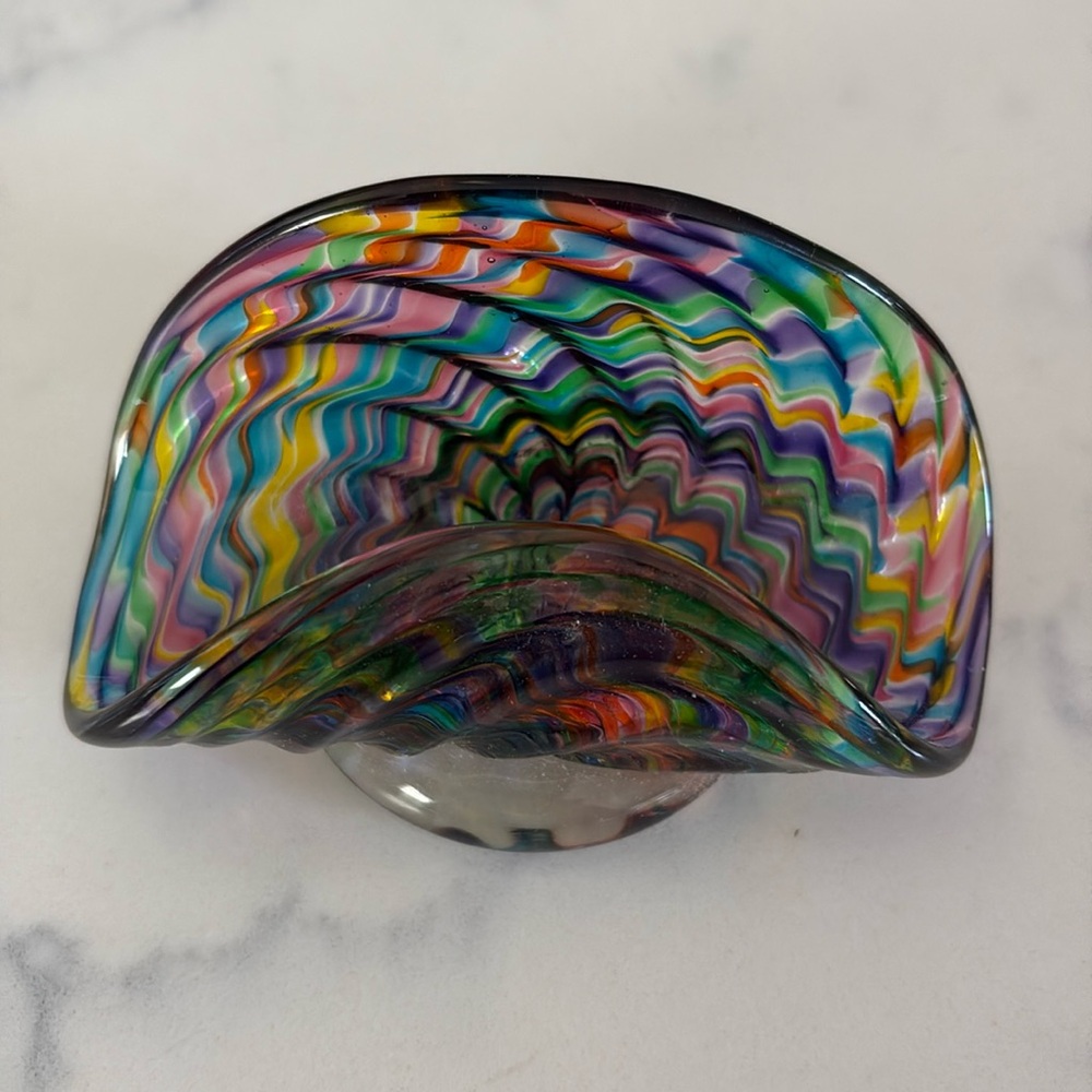 Business Card Holder - Hand Blown Glass